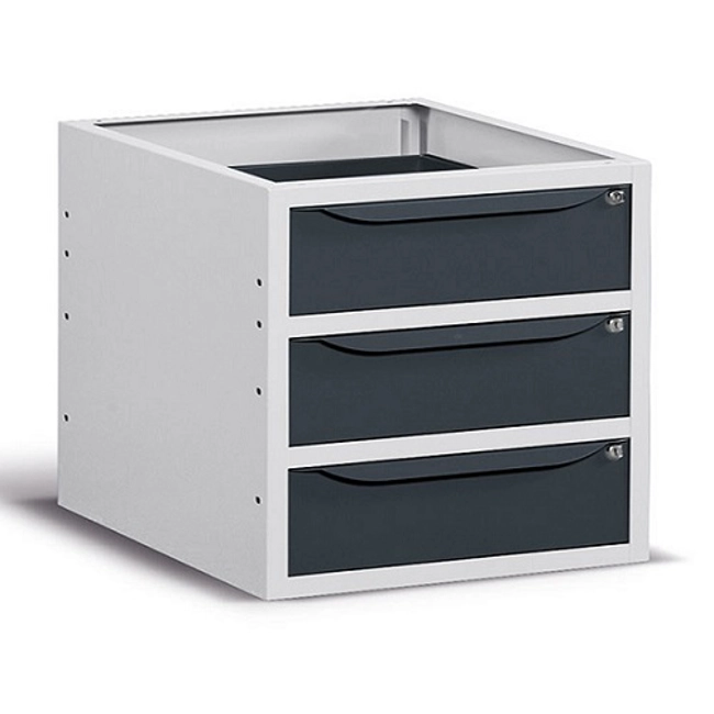 Vendita online Armadio cassettiera Work/Work Up a 3 cassetti mm.629x607x570H - Grigio RAL7035+RAL7016